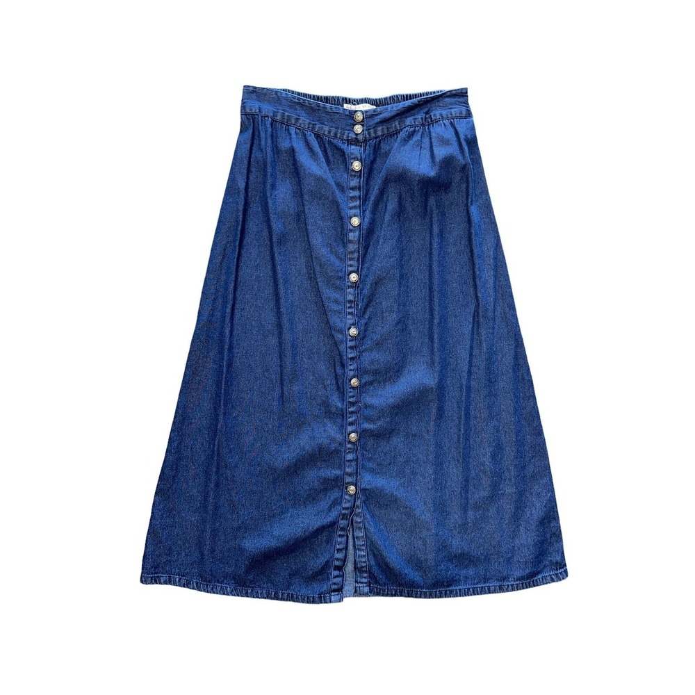 W2 Studio West Denim Skirt Long Length Western Cottagecore Pentecostal Medium